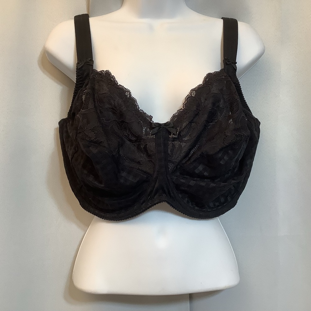 Prima Donna Bra Women’s Size 44I Lace Floral Madison Black